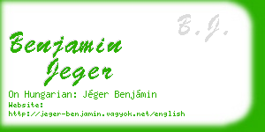 benjamin jeger business card